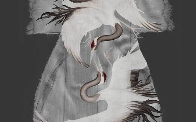 FLYING CRANES KIMONO