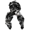 oversized fish print scarf silk cotton