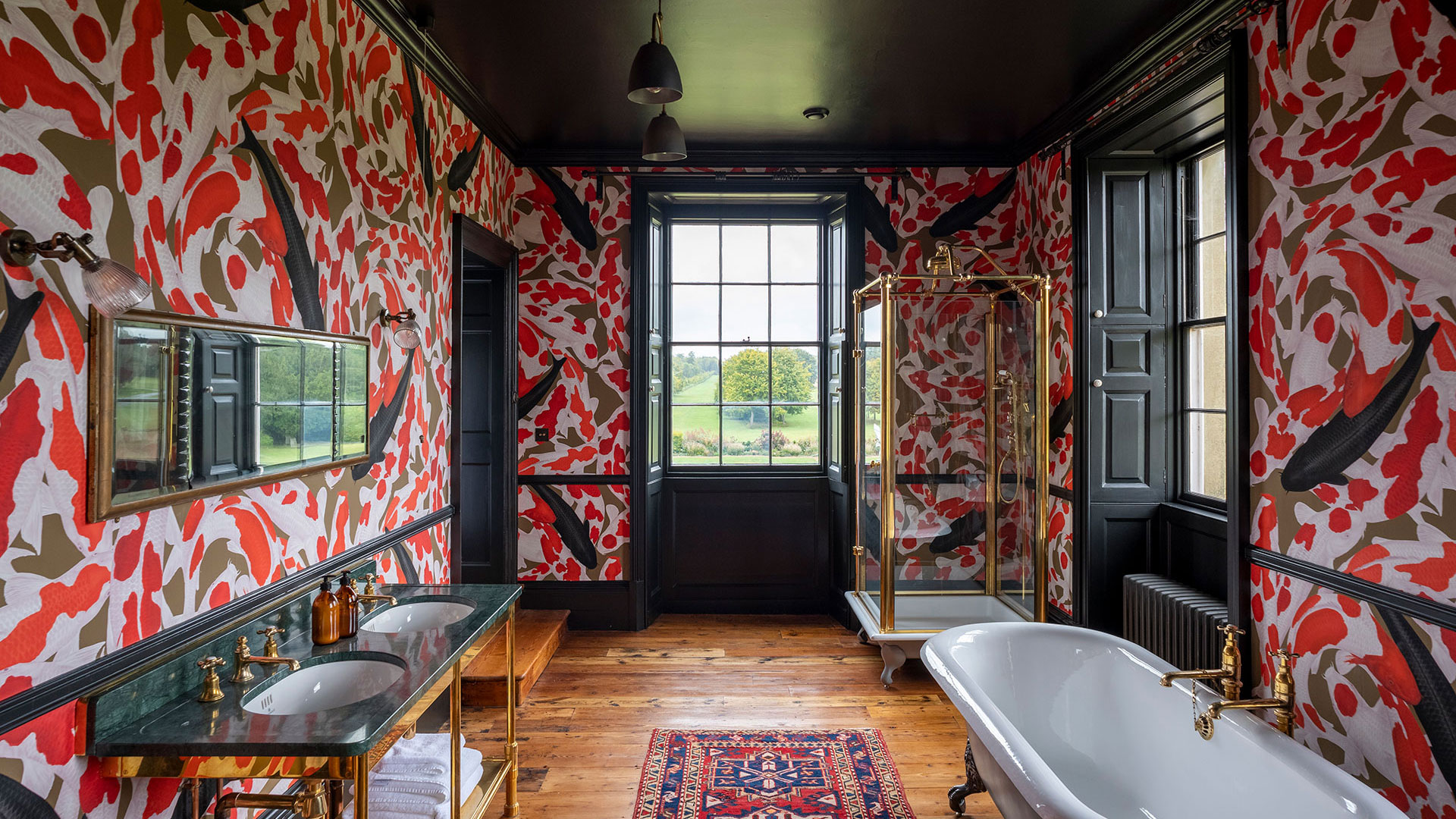 Koi bathroom at St Giles House in Dorset
