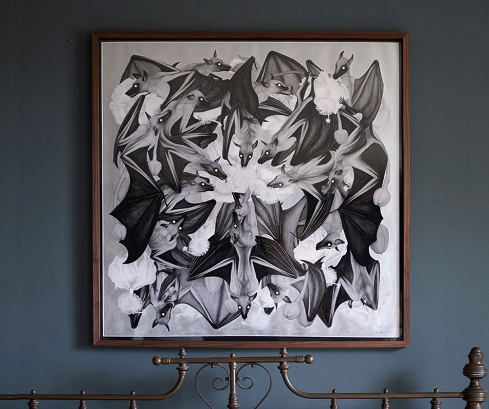 fruit bats large fine art print by ARLETTE ESS