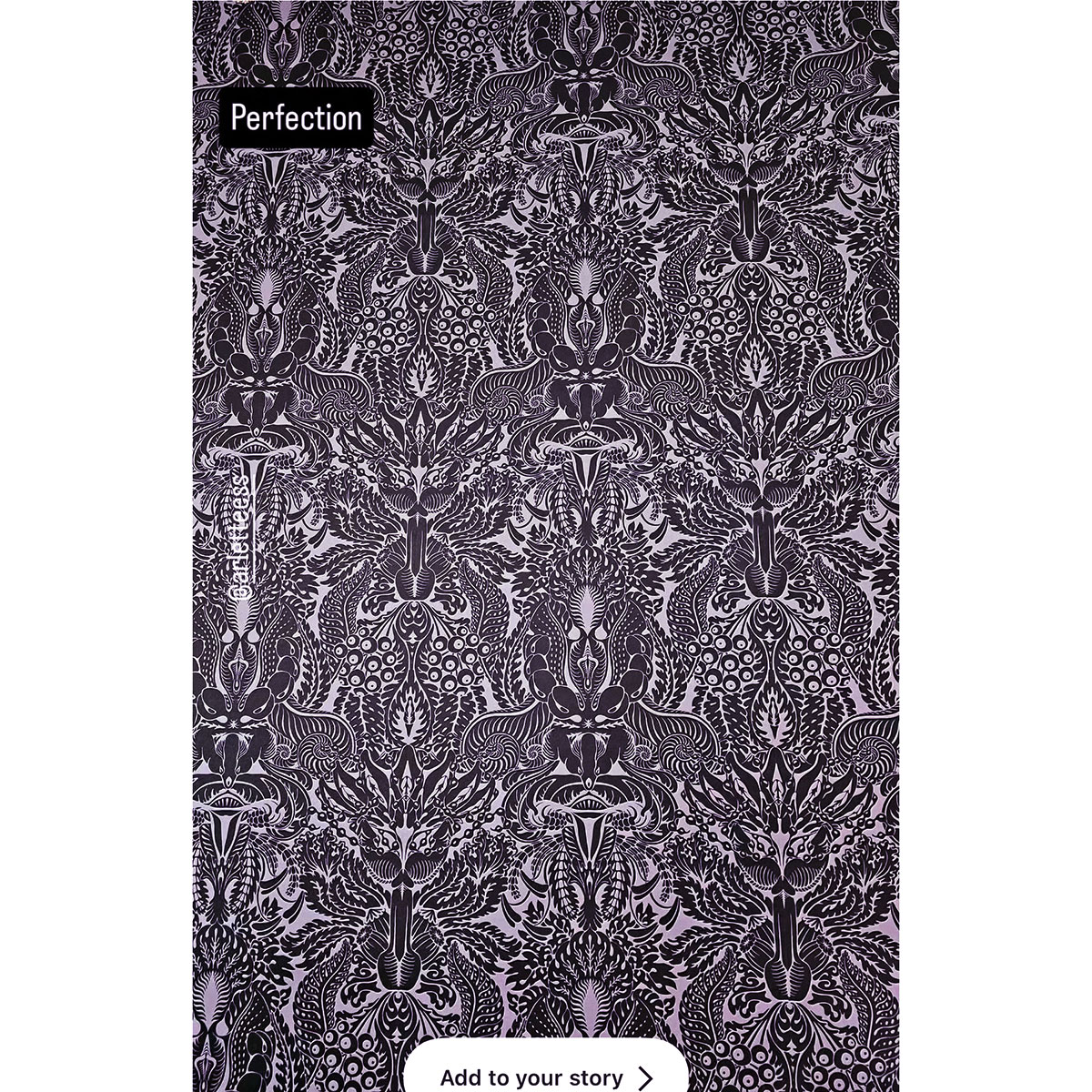 'Flowers of Earthly Delights II' wallpaper - custom colours - Image 2